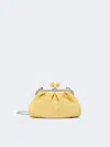 Max Mara Small Raffia-effect Pasticcino Bag In Yellow