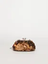 Max Mara Small Sequinned Pasticcino Bag In Brown