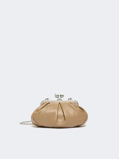 Max Mara Small Sheepskin Pasticcino Bag In Brown
