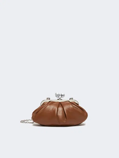 Max Mara Small Sheepskin Pasticcino Bag In Brown