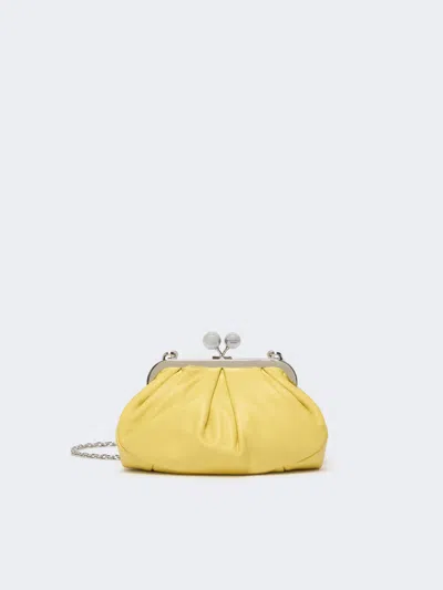 Max Mara Small Sheepskin Pasticcino Bag In Yellow