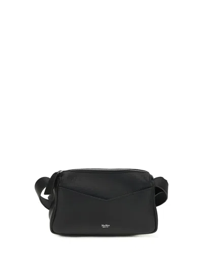 Max Mara Small Leather Shoulder Bag Shoulder Bags Black
