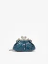 Max Mara Small Smooth Leather Pasticcino Bag In Blue