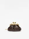 Max Mara Small Smooth Leather Pasticcino Bag In Brown