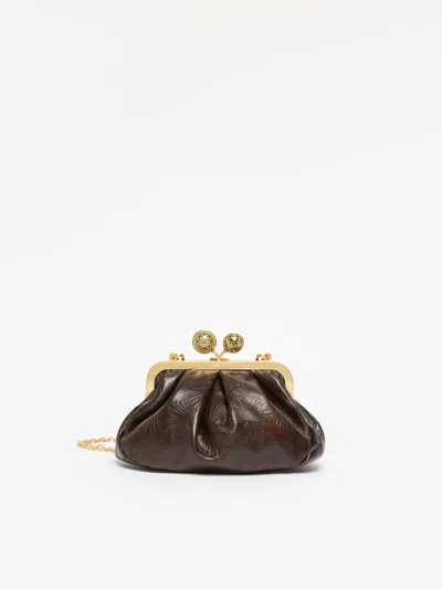 Max Mara Small Smooth Leather Pasticcino Bag In Brown