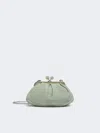Max Mara Small Suede Pasticcino Bag In Green