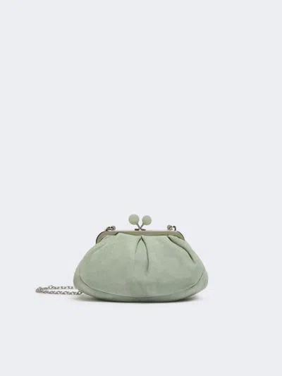 Max Mara Small Suede Pasticcino Bag In Green