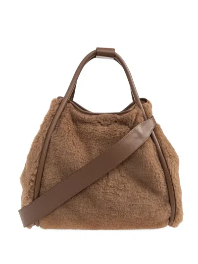 Max Mara Small Teddy Tote Bag In Brown