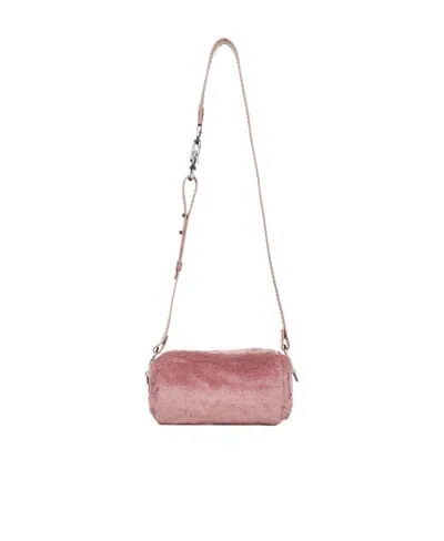 Max Mara Small Teddyrolls Shoulder Bag In Pink