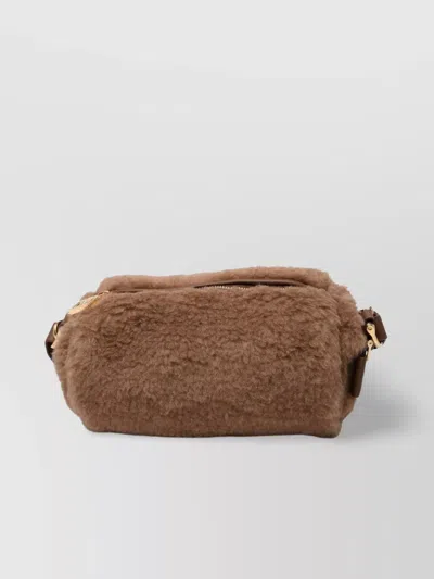 Max Mara Small Teddyrolls Teddy Camel Bag In Brown