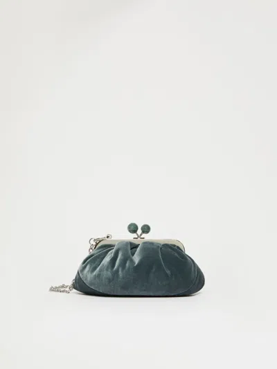 Max Mara Small Velvet Pasticcino Bag In Green
