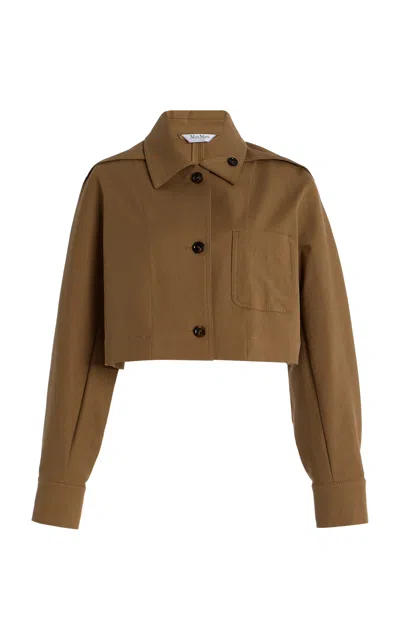 Max Mara Smalto Cotton Jacket In Brown