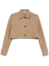 Max Mara Long-sleeved Casual Jacket In Brown