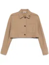 Max Mara Long-sleeved Casual Jacket In Brown