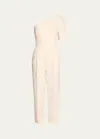 Max Mara Smalto One-shoulder Jumpsuit In Vanilla