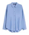 Max Mara Adele Cotton Button-up Shirt In Blue
