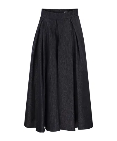 Max Mara S  Smmalex - Corolla Skirt In Cotton Blend In Black