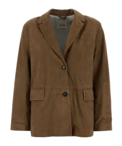 Max Mara 's  Smmanfora Single Breasted Jacket In Brown