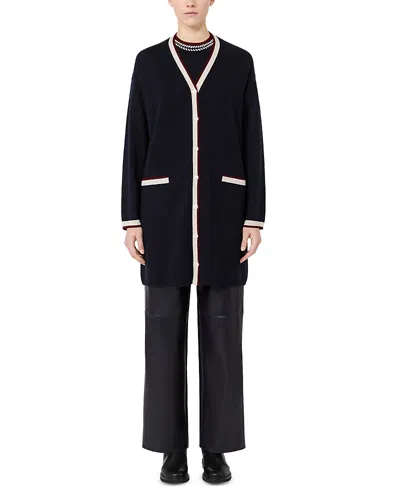 Max Mara Smmboero Long Cardigan In Black