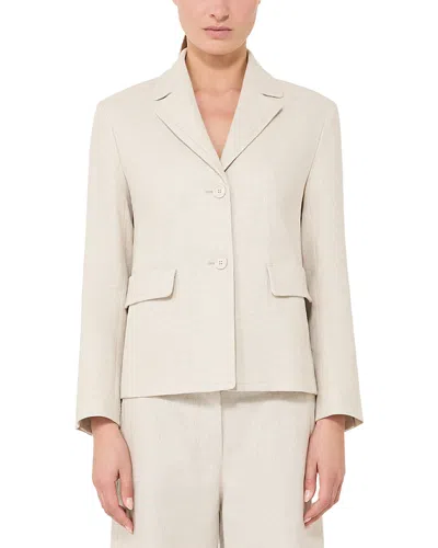 Max Mara Smmcecilia Single Breasted Jacket In White