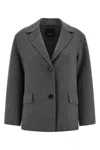 Max Mara Smmelfi Button Single-breasted Blazer In Gray