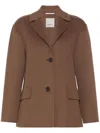 Max Mara Single-breasted Double-faced Wool Jacket In Multi