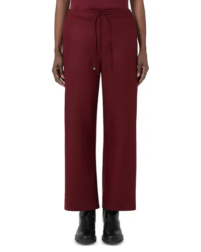 Max Mara Smmfloria Wool Blend Pants In Burgundy