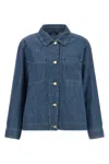 Max Mara Denim Regular Solid Shirt In Blue