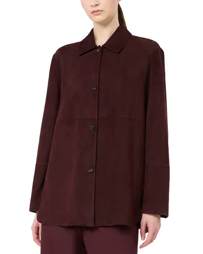 Max Mara Smmgocce Leather Jacket In Red