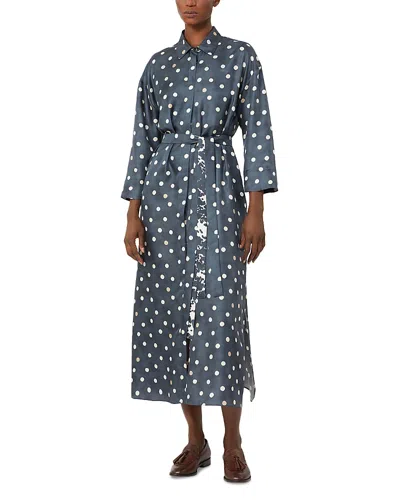 Max Mara Smmleva Silk Shirt Dress In Purple