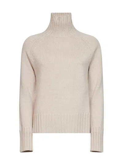 Max Mara Smmmantova Turtleneck Sweater In Beige