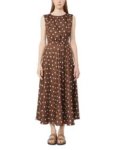 Max Mara Smmmartina Dress In Brown