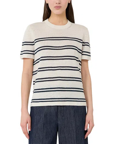 Max Mara Smmnordica Linen Top In Multi