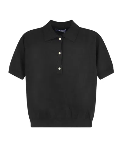 Max Mara 's  Smmpomposa Short-sleeved Knitted Polo Shirt In Multi