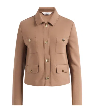 Max Mara Smmsabato Button-up Jacket In Brown