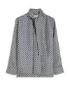 Max Mara Smmvittoria Silk Sash Blouse In Multi