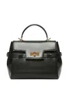 Max Mara Smooth Leather Handbag In Black