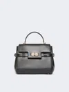 Max Mara Smooth Leather Handbag In Black