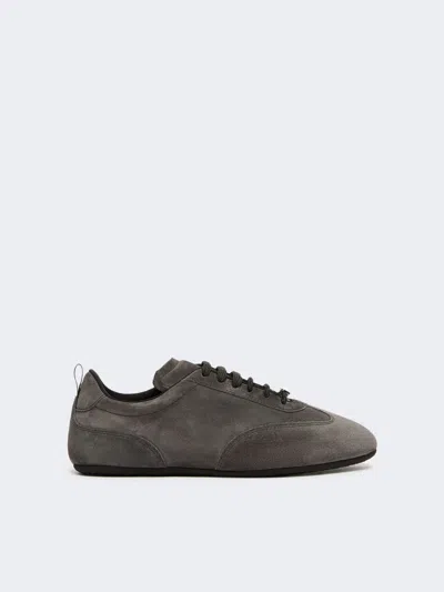 Max Mara Sneakers Plates En Croûte De Cuir In Multi