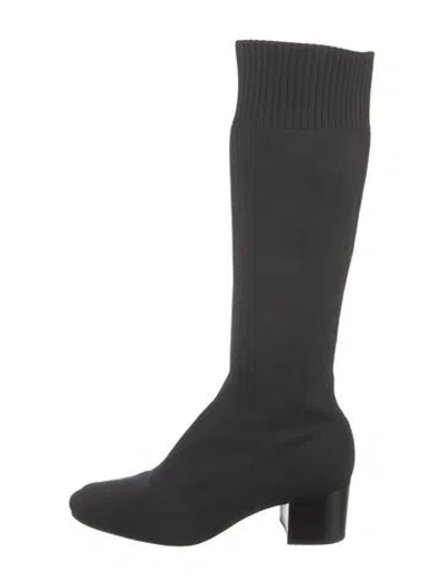 Pre-owned Max Mara Sock Boots In Black