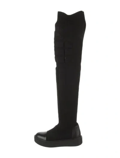 Pre-owned Max Mara Sock Boots In Black