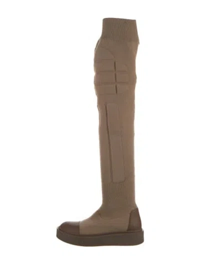 Pre-owned Max Mara Sock Boots In Brown