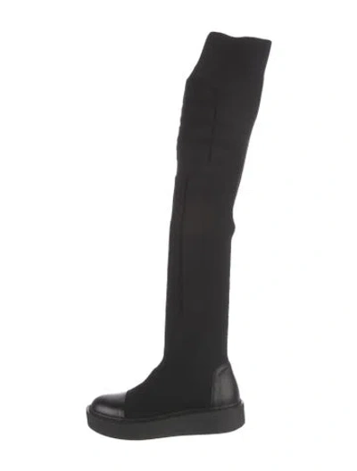 Pre-owned Max Mara Sock Boots W/ Tags In Black