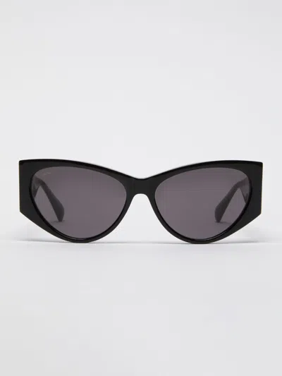 Max Mara Soft Cat-eye Sunglasses In Black