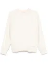 Max Mara Long-sleeved Wool Cashmere Sweater In Neutrals