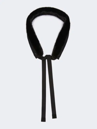 Max Mara Soft Fabric Hood Trim In Black