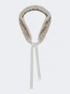 Max Mara Soft Fabric Hood Trim In Neutral