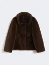 Max Mara Soft-feel Cropped Jacket In Brown