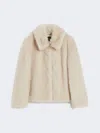 Max Mara Soft-feel Cropped Jacket In White