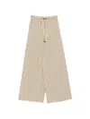Max Mara Wide-fit Striped Cotton And Silk Canvas Trousers In Brown